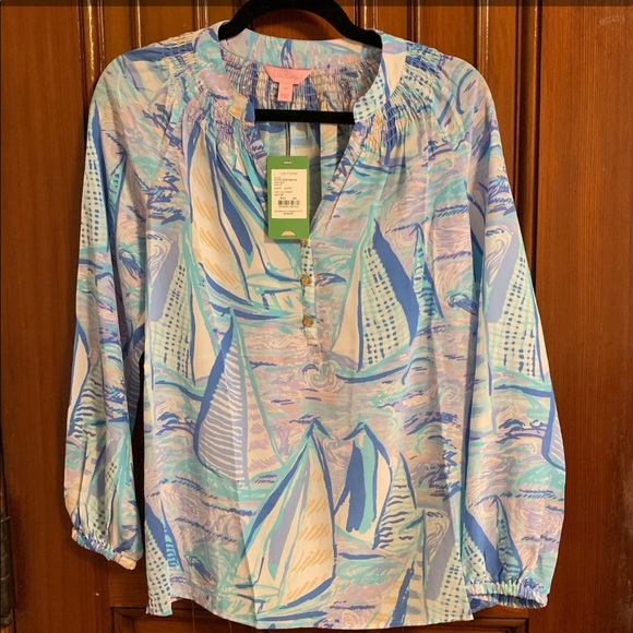 lilly pultizer elsa top aboat time - Picture 1 of 2